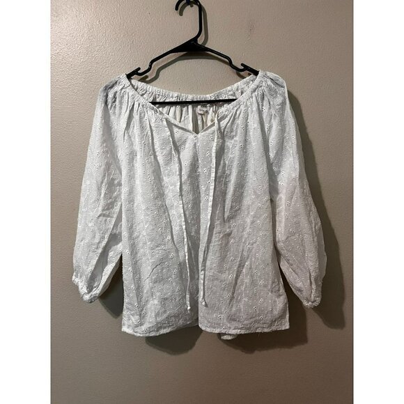 Joie Tops - NWT Women's Joie White Eyelet Off Shoulder Top Size S